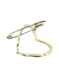 Carved line heart pin