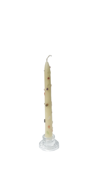 Light Set Wish | Chakra Gem Set Beeswax Candles