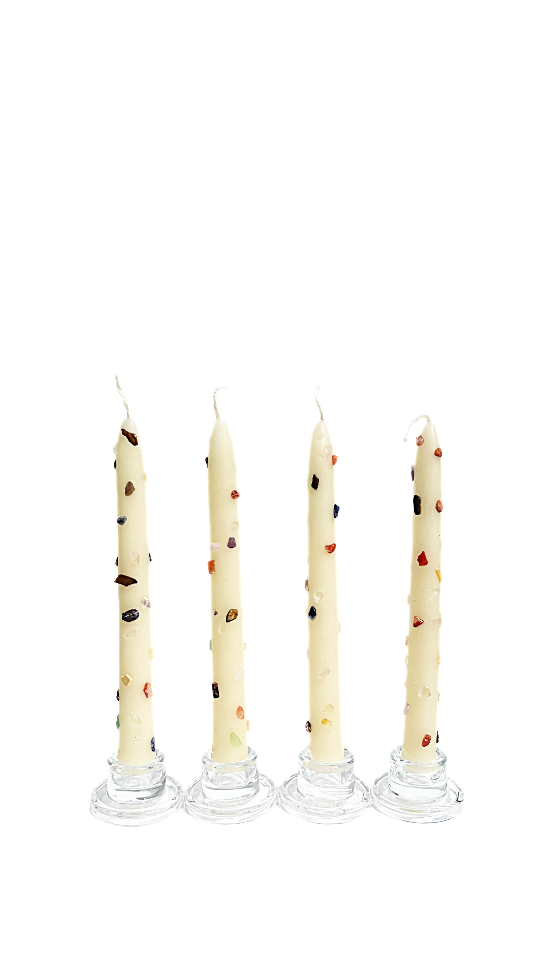 Light Set Wish | Chakra Gem Beeswax Candle