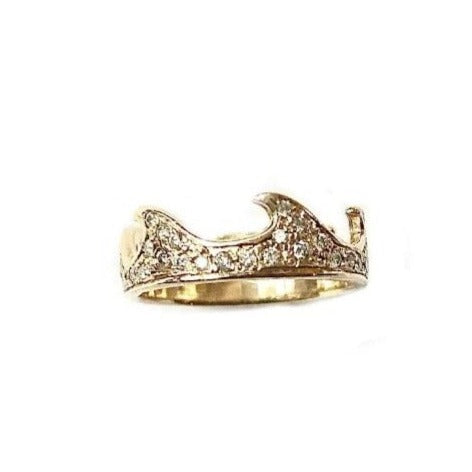Thick Wave Paved Ring