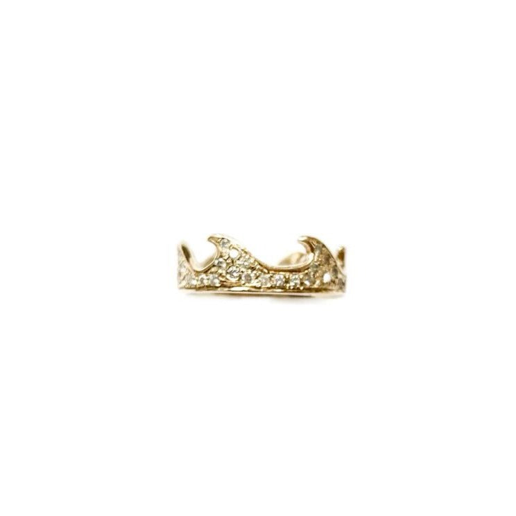 Thick Wave Paved Ring