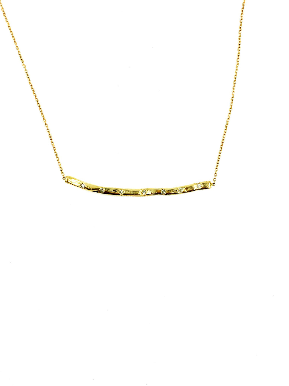Stick Necklace with Diamonds