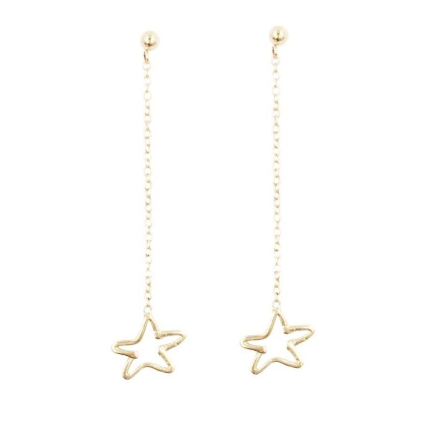 Tiny Star Dangle Earrings