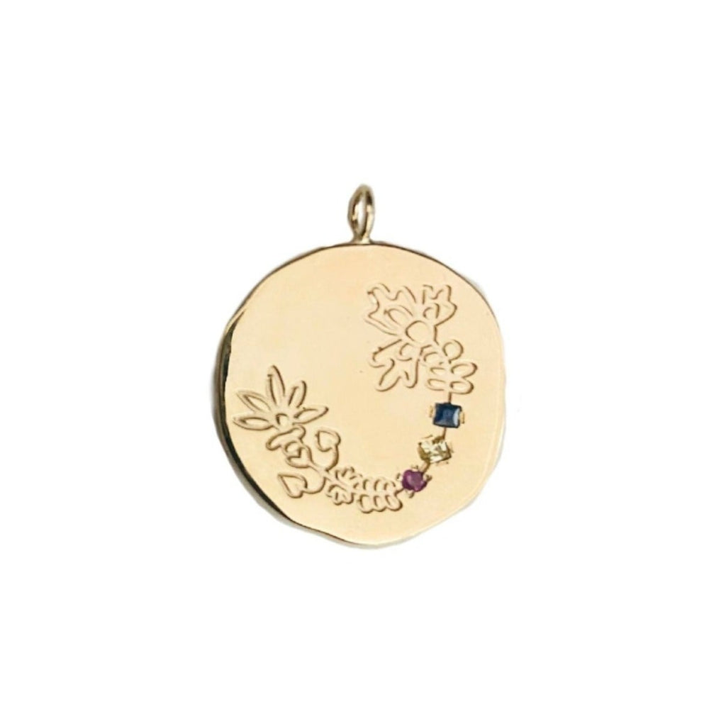 flower stone pendent