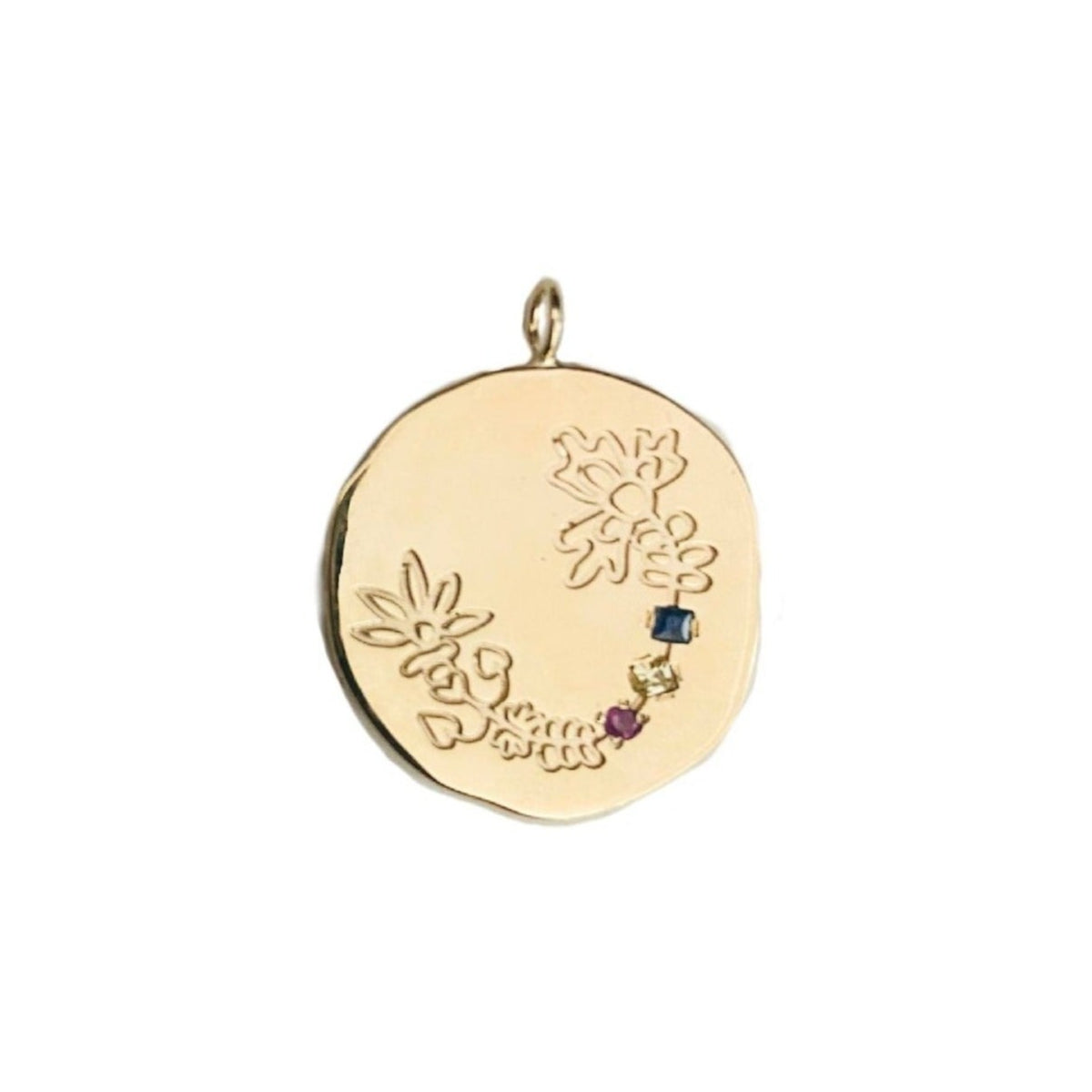 flower stone pendent