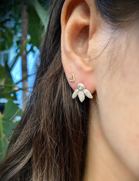 Sweet flower diamond earrings
