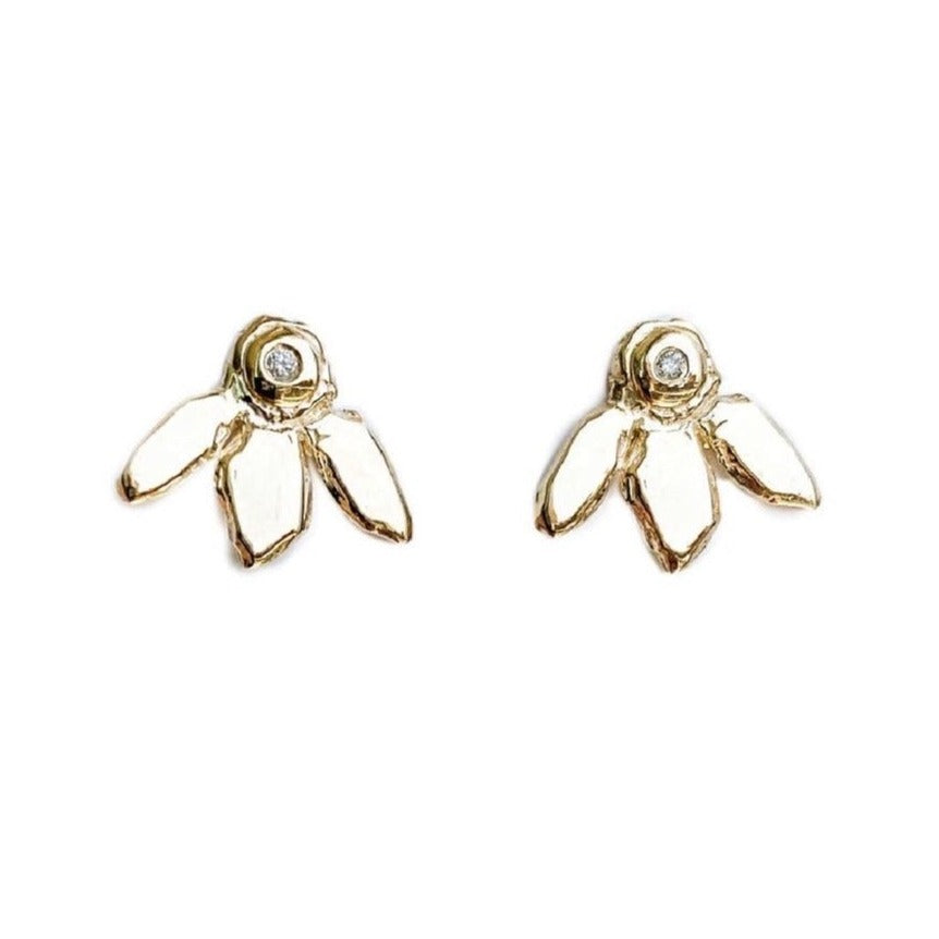 Sweet flower diamond earrings
